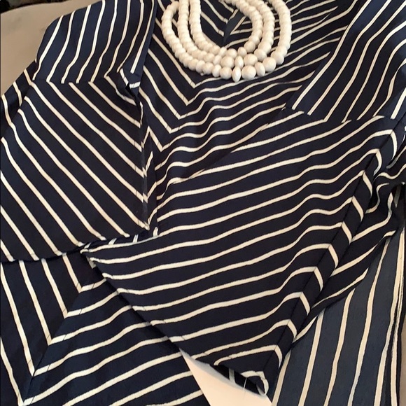 🎉Navy blue and white stripe shirt SzS - Picture 4 of 5